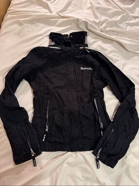 Bench Black Women's Lightweight Zip Jacket with Stand Collar